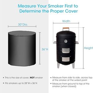 Unicook Smoker Cover For 30 Inch Heavy Duty Waterproof Black NIB